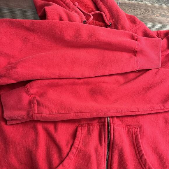 Vintage Steve And Barry's Detroit Full Zip Hoodie Jacket Women's Red Size XL - Picture 9 of 9